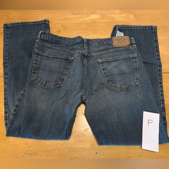 Levi Strauss SIGNATURE Blue JEANS Mens 36 x 32 Relaxed Fit P - Picture 4 of 9